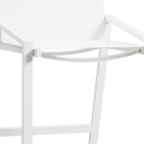 28" White Stainless Steel Counter Height Bar Chair - Homeroots - Flyclothing LLC