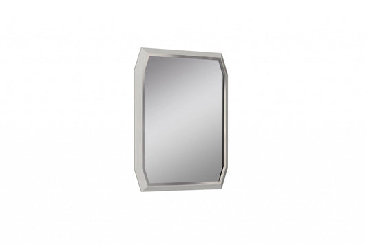 49" Taupe Abstract Glass Framed Accent Mirror - Homeroots