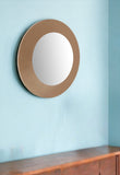 47" Gold Round Framed Accent Mirror - Homeroots - Flyclothing LLC