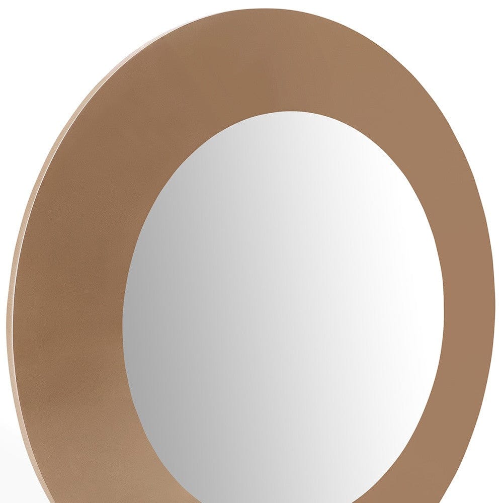 47" Gold Round Framed Accent Mirror - Homeroots - Flyclothing LLC