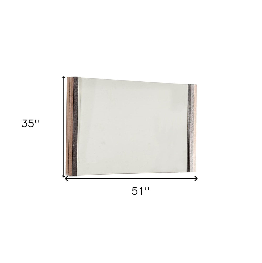 35" Natural Framed Accent Mirror - Homeroots - Flyclothing LLC