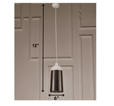 6 X 6 X 12 Silver Aluminum Pendant Lamp - Homeroots - Flyclothing LLC
