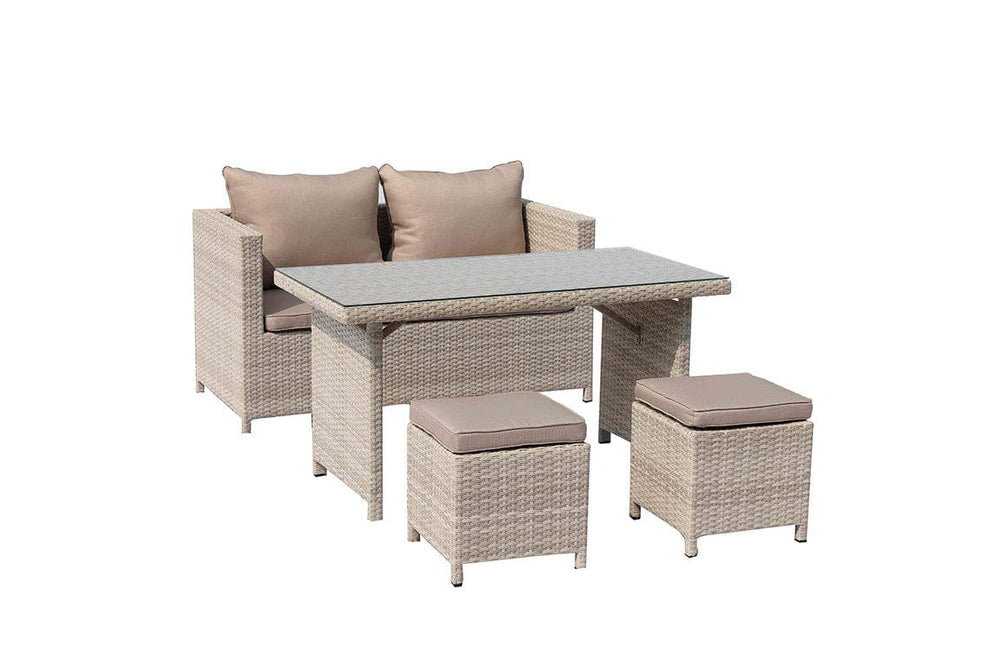 50" Beige Glass And Iron Coffee Table - Homeroots - Flyclothing LLC