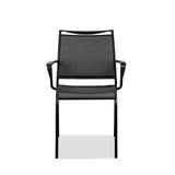 Set Of 4 Gray Stackable Aluminum Sling Arm Chairs - Homeroots - Flyclothing LLC
