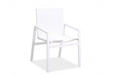 Set of Two 22" White Metal Indoor Outdoor Dining Chair - Homeroots