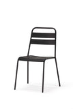Set Of 4 Gray Stacking Aluminum Armless Chairs - Homeroots - Flyclothing LLC