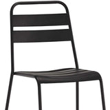 Set Of 4 Gray Stacking Aluminum Armless Chairs - Homeroots - Flyclothing LLC