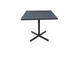 32" Gray Square Aluminum Pedestal Base Dining Table - Homeroots - Flyclothing LLC