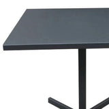 32" Gray Square Aluminum Pedestal Base Dining Table - Homeroots - Flyclothing LLC