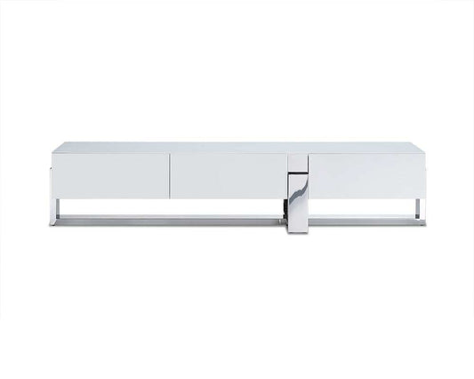 91 X 18 X 19 White Stainless Steel Tv Unit - Homeroots - Flyclothing LLC
