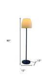 60" Traditional Shaped Floor Lamp With White Bowl Shade - Homeroots - Flyclothing LLC
