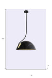 19 X 19 X 40.5 Black Aluminum Pendant Lamp - Homeroots - Flyclothing LLC