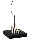 14 X 14 X 59 Black Stainless Steel Pendant Lamp - Homeroots - Flyclothing LLC