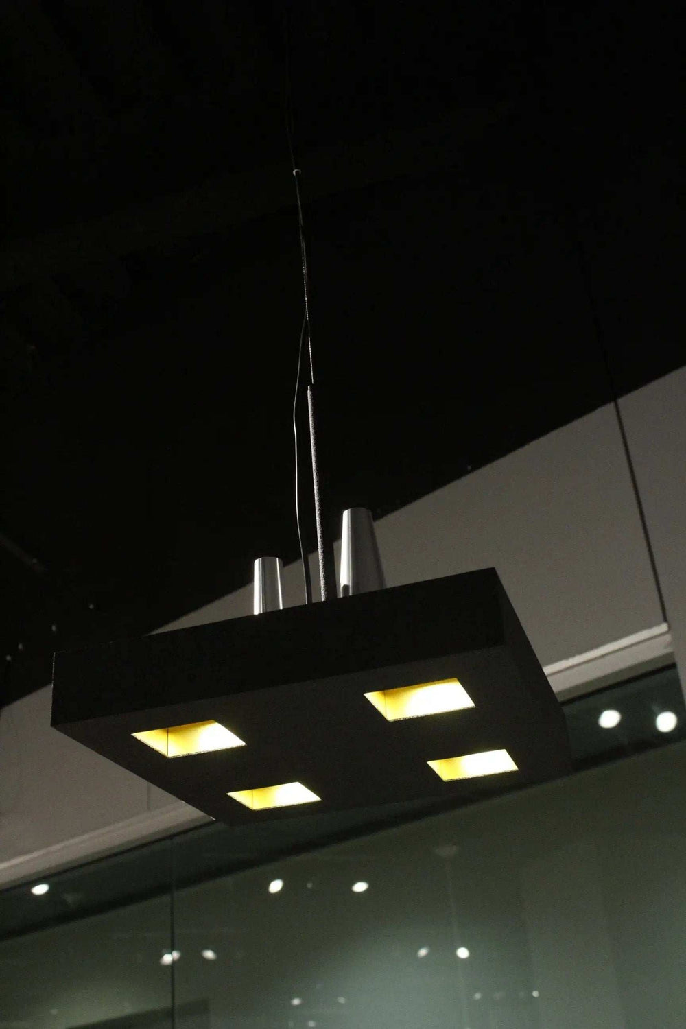 14 X 14 X 59 Black Stainless Steel Pendant Lamp - Homeroots - Flyclothing LLC