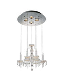 Clear Candle Style Four Light Metal and Glass Ceiling Light - Homeroots - Flyclothing LLC