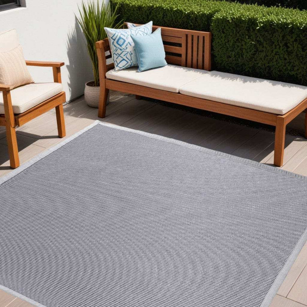 5' Light Gray Square Indoor Outdoor Area Rug - Homeroots - Flyclothing LLC