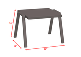 16" Taupe Aluminum End Table - Homeroots