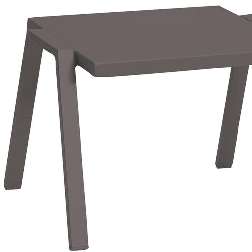 16" Taupe Aluminum End Table - Homeroots
