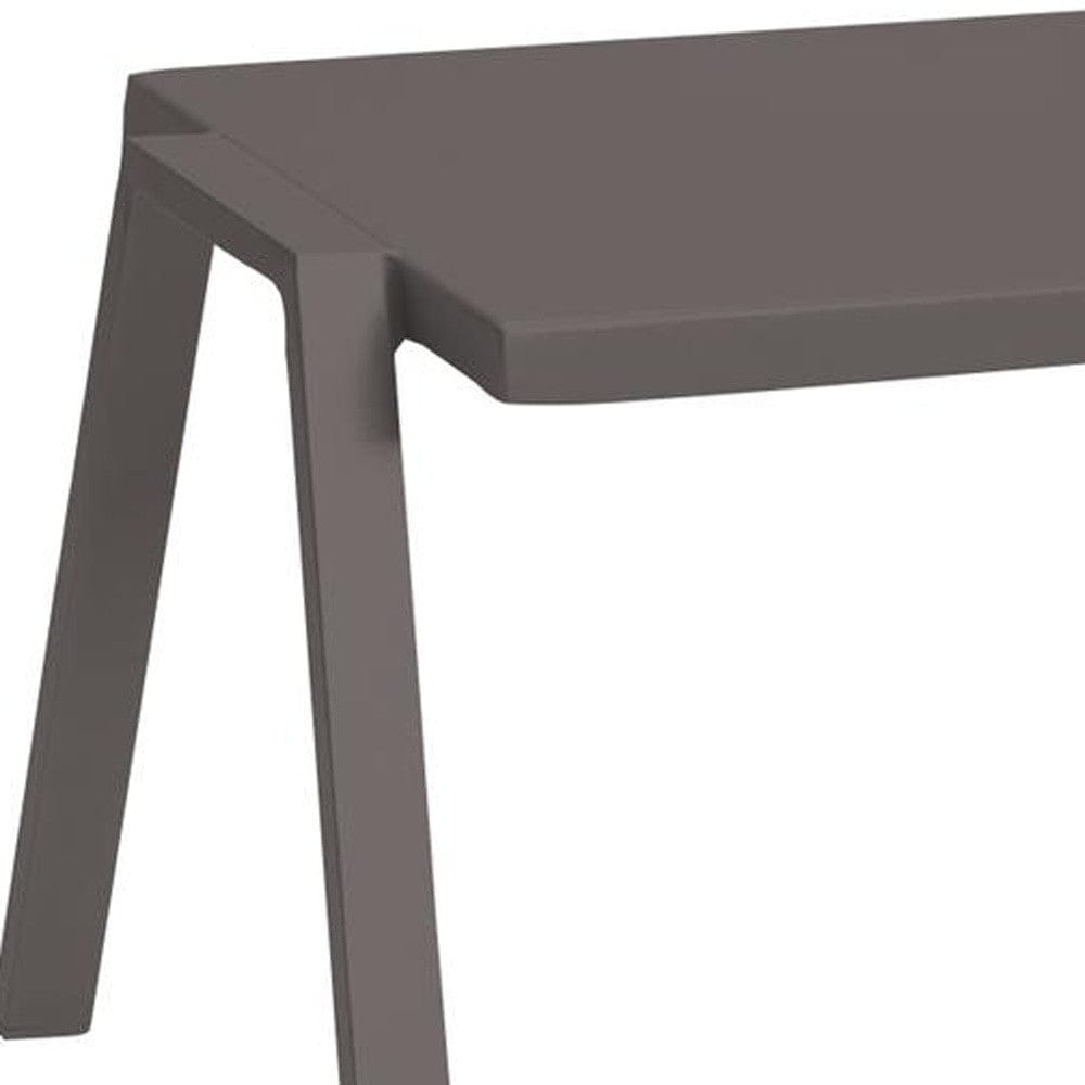 16" Taupe Aluminum End Table - Homeroots