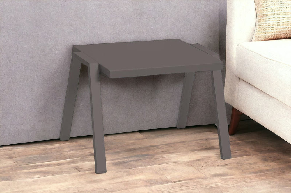 16" Taupe Aluminum End Table - Homeroots