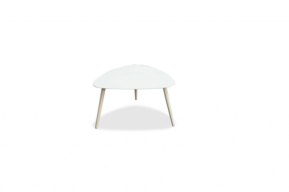 16" White Aluminum End Table - Homeroots