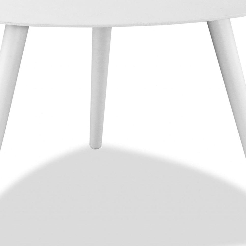 16" White Aluminum End Table - Homeroots