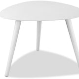16" White Aluminum End Table - Homeroots