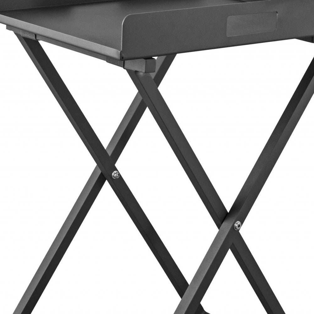 Gray Aluminum Indoor Outdoor Tray Table - Homeroots - Flyclothing LLC