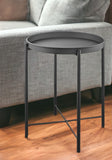 21" Gray Aluminum Round End Table - Homeroots - Flyclothing LLC