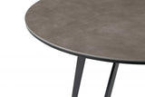 20" Black And Gray Ceramic Round End Table - Homeroots