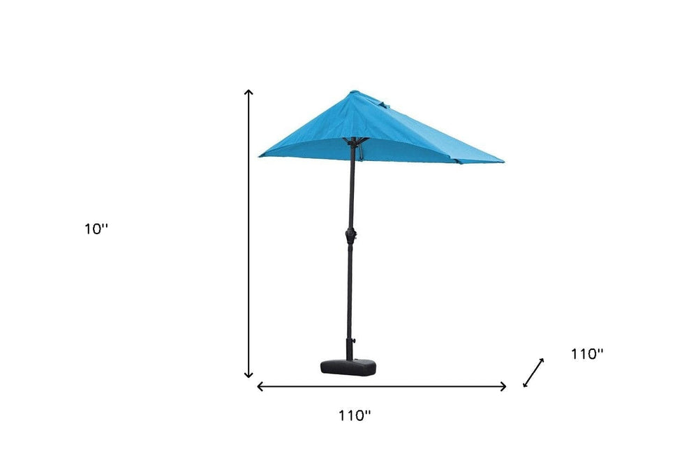 9" Aqua Outdoor Side Wall Umbrella - Homeroots - Flyclothing LLC