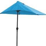 9" Aqua Outdoor Side Wall Umbrella - Homeroots - Flyclothing LLC