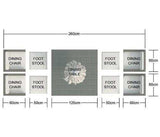 Nine Piece Clear and Gray Glass Dining Set - Homeroots - Flyclothing LLC