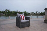 Six Piece Outdoor Brown Metal Sofa Seating Group With Cushions - Homeroots - Flyclothing LLC