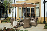 211" X 55" X 32" Brown 7Piece Outdoor Dining Set With Washed Cushion - Homeroots
