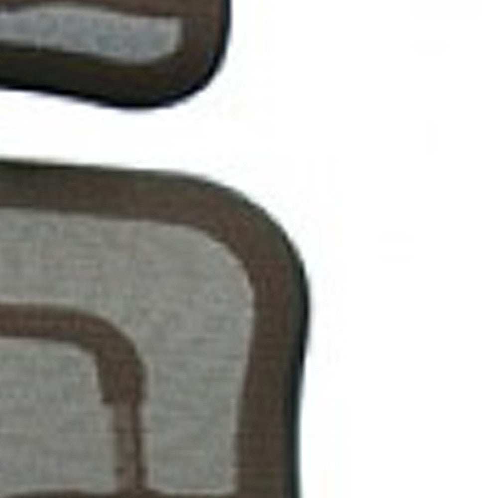 Black and Silver Adjustable Swivel Mesh Rolling Executive Office Chair - Homeroots - Flyclothing LLC