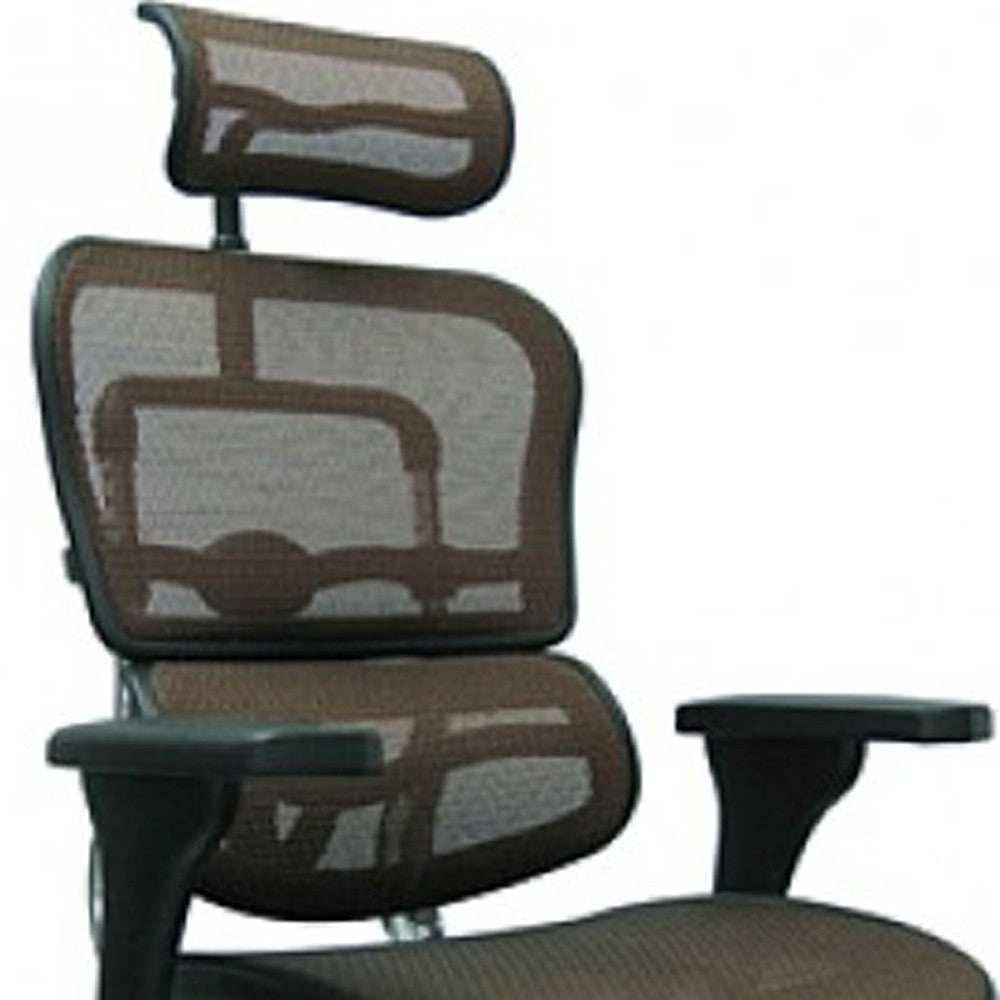 Black and Silver Adjustable Swivel Mesh Rolling Executive Office Chair - Homeroots - Flyclothing LLC