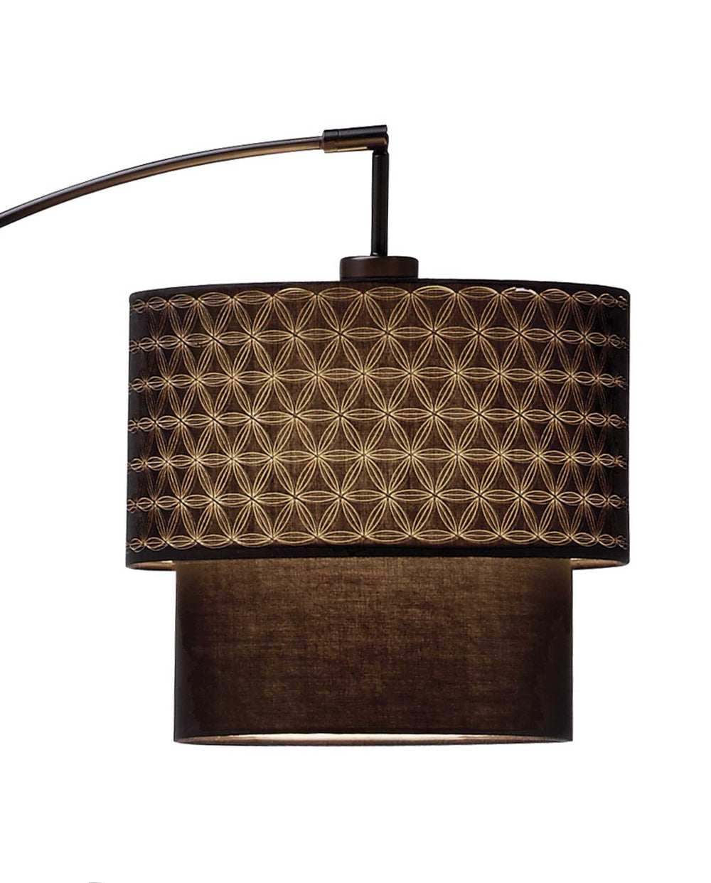 71" Black Arched Floor Lamp With Brown Drum Shade - Homeroots - Flyclothing LLC