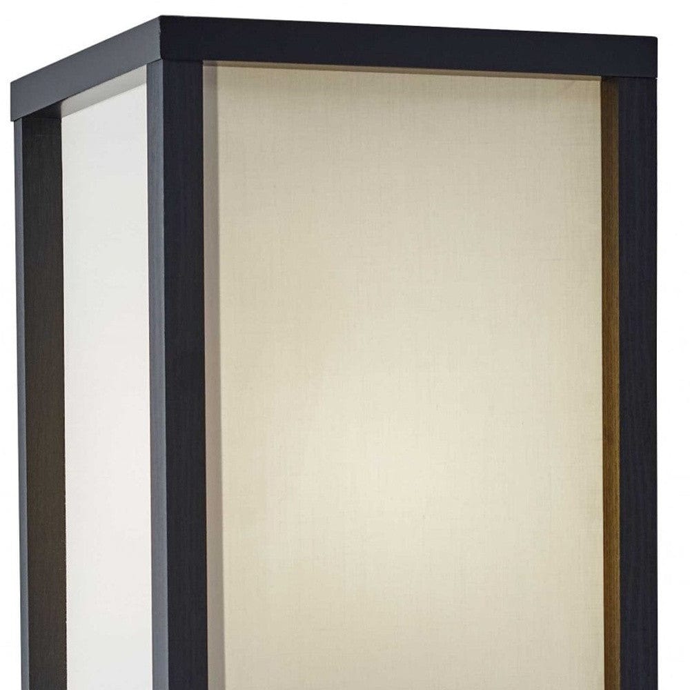 63" Solid Wood Column Floor Lamp With White Rectangular Shade - Homeroots - Flyclothing LLC