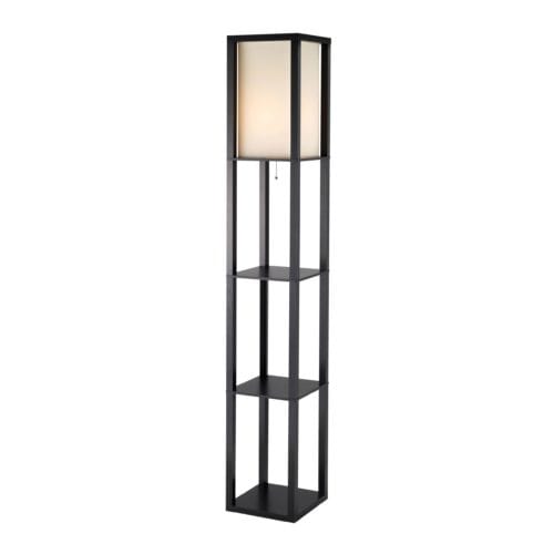 72" H Sleek Column Style Floor Lamp With Storage - Homeroots