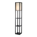 72" H Sleek Column Style Floor Lamp With Storage - Homeroots