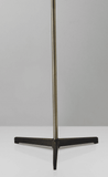 Three Arm Adjustable Floor Lamp In Brass Metal With Grey Black And White Shades - Homeroots - Flyclothing LLC