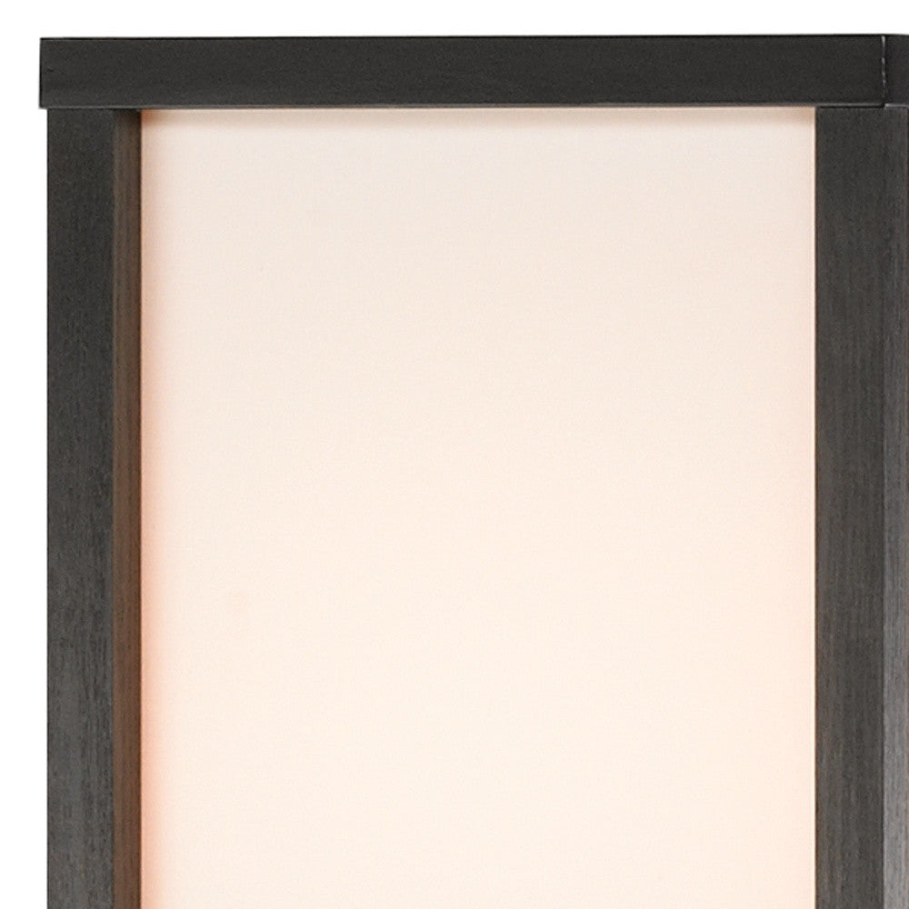 72" Black Column Floor Lamp With Off White Solid Color Rectangular Shade - Homeroots