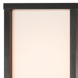 72" Black Column Floor Lamp With Off White Solid Color Rectangular Shade - Homeroots