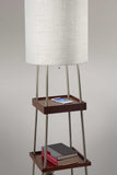 63" Column Floor Lamp With White Drum Shade - Homeroots
