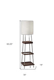 63" Column Floor Lamp With White Drum Shade - Homeroots