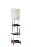 63" Column Floor Lamp With White Drum Shade - Homeroots