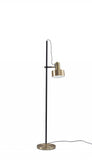 Retro Floor Lamp with Matte Black Pole and Adjustable Jumbo Antique Brass Metal Shade - Homeroots - Flyclothing LLC
