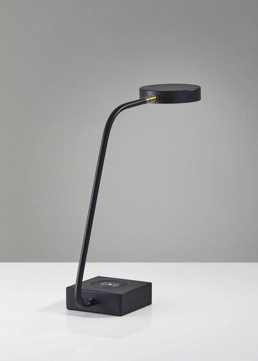 Tech Enhanced Black Metal Disk Led Adjustable Desk Lamp - Homeroots - Flyclothing LLC