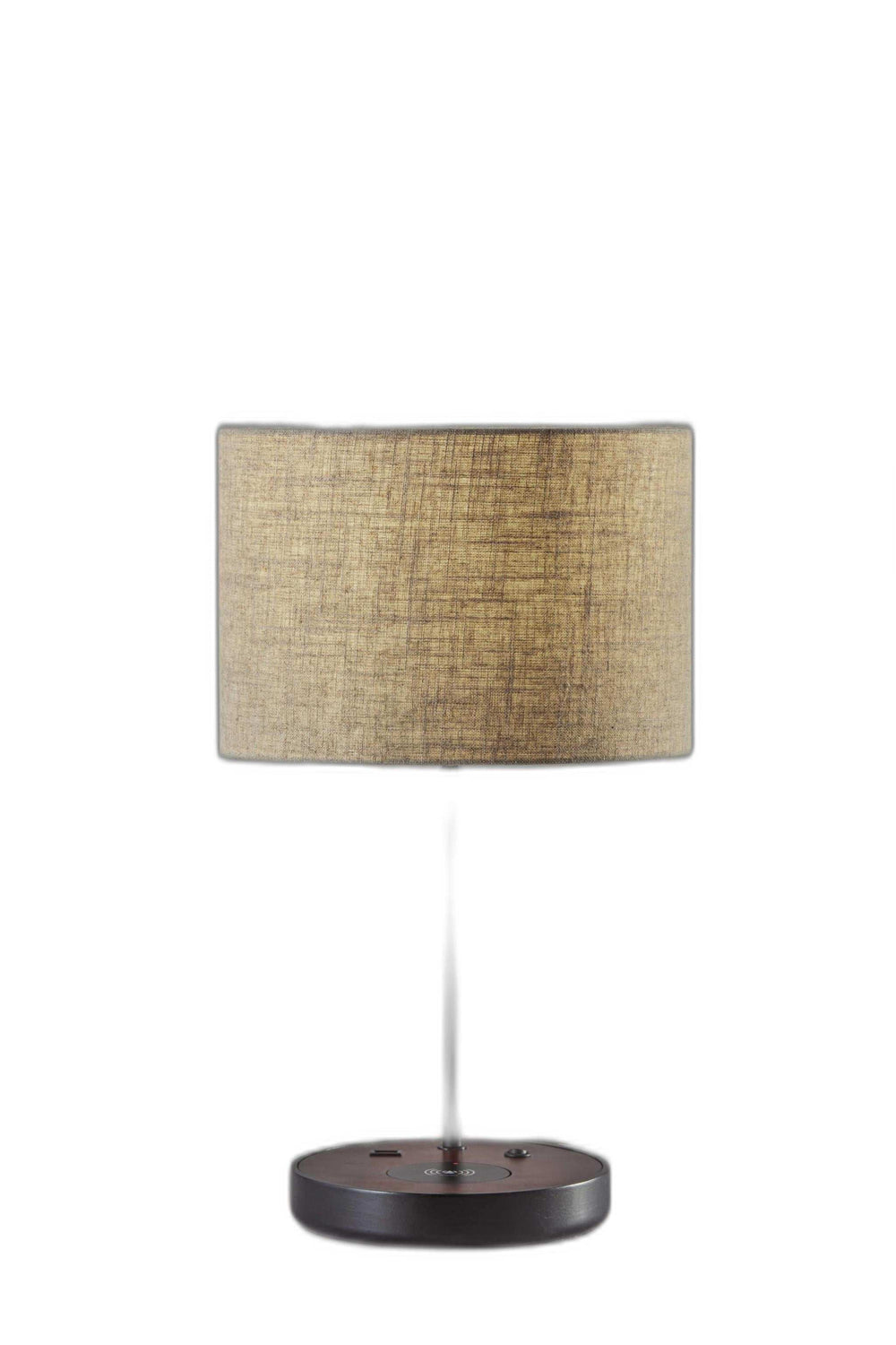 Matte Black Metal Wood Wireless Charging Table Lamp - Homeroots - Flyclothing LLC